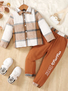 Elevate your little one's style with Momma's Boy Color Block Button Up Top and Pants Set! This trendy set features a stylish color block design and convenient button up closure, perfect for any occasion. And as a busy mom, you'll love the easy care machine washable fabric. Share your passion for fashion with your little one today!