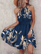 Elevate your summer style with this Paisley Print Halter Neck Mini Dress. Its flattering halter neckline and vibrant pattern offer a chic, playful look. Lightweight and breathable, it keeps you cool and comfortable for any occasion. Sure to become an Oprah favorite by Cruisin Essentials.