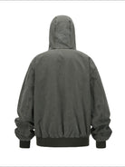 Stay fashionable and comfortable in any weather with this high-quality Men's Hooded Jacket. Featuring a zip-up design, pockets and washed fabric, this jacket offers convenience and style. Plus, the included hood provides added protection from the elements for a truly versatile piece. Don't miss out on this must-have addition to your wardrobe!