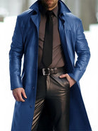 This long-length men's jacket features a full-size button-up, wide-collar design that blends classic style with comfortable wear. Available in both standard and plus sizes, it offers a tailored fit suitable for a variety of body types. Designed for durability and ease, this jacket is an excellent layering option for cooler weather, providing a polished and refined look.