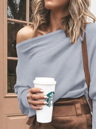 Steal the spotlight with this Full Size One-Shoulder Ribbed Sweater that celebrates your curves. Its soft ribbed fabric fits like a dream, and the trendy one-shoulder design adds a flirty flair. Whether layered or worn alone, this plus-size sweater adds a playful touch and comfy vibe to your closet.