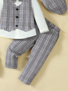 Get your little one ready for any occasion with our Plaid 4-Piece Set! This stylish set includes a cozy hat, long sleeve shirt, plaid vest, and pants to keep them warm and fashionable. Create endless outfits and turn heads with this versatile and must-have set!