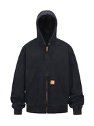 Prepare for any weather and stay on trend with the Men's Hooded Jacket with pockets. The zip-up design adds convenience while the washed fabric exudes unique style. With extra protection from the elements thanks to the included hood, this jacket is a must-have for any fashion-forward individual.