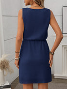 Elevate your summer wardrobe with our stylish Tank Dress. Crafted with a waffle-knit design, this sleeveless mini dress offers both comfort and style. The drawstring waist adds a flattering silhouette, making it perfect for any occasion. Upgrade your fashion game with our Tank Dress now!