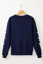 The women's GAME DAY Star Sweatshirt offers warmth and comfort with a soft fabric blend. Its bold star design helps you show team spirit in style. Durable and easy to care for, it’s perfect for game day wear.