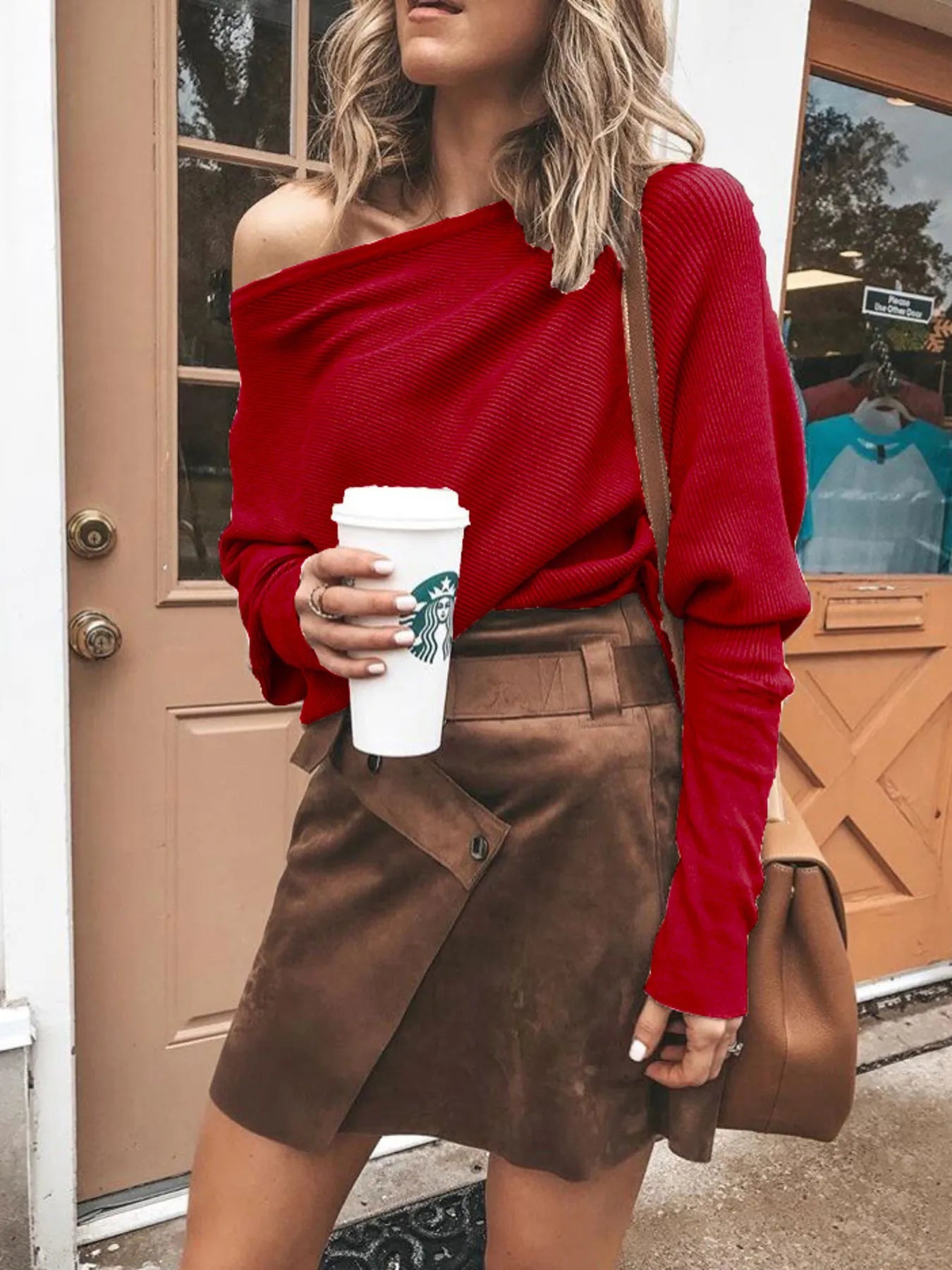 This playful Full Size One-Shoulder Ribbed Sweater wraps you in soft ribbed fabric while showing off a flirty one-shoulder design. Perfect for layering or wearing on its own, it brings cozy style and fun to any outfit. Available in sizes Small through 3XL. Easy care with machine wash cold and tumble dry low.