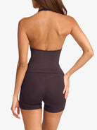 This Halter Neck Cami and Shorts Active Set combines minimalist design with high-performance functionality. The halter neck cami offers secure support and an elegant neckline, while the coordinating shorts provide unrestricted movement and breathability. Made from moisture-wicking, quick-dry fabric, this set keeps you comfortable during intense workouts or casual athleisure days. Its tailored fit enhances your silhouette, making it a versatile choice for both active sessions and relaxed wear.
