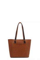 This Sun & Sand 3-Piece Set includes a handbag, crossbody, and wallet made with vegan leather and glossy patent accents. It features gold-tone hardware, an engraved logo, and a tropical print lining. Lightweight and stylish, it’s perfect for carrying your essentials with a touch of vacation flair.