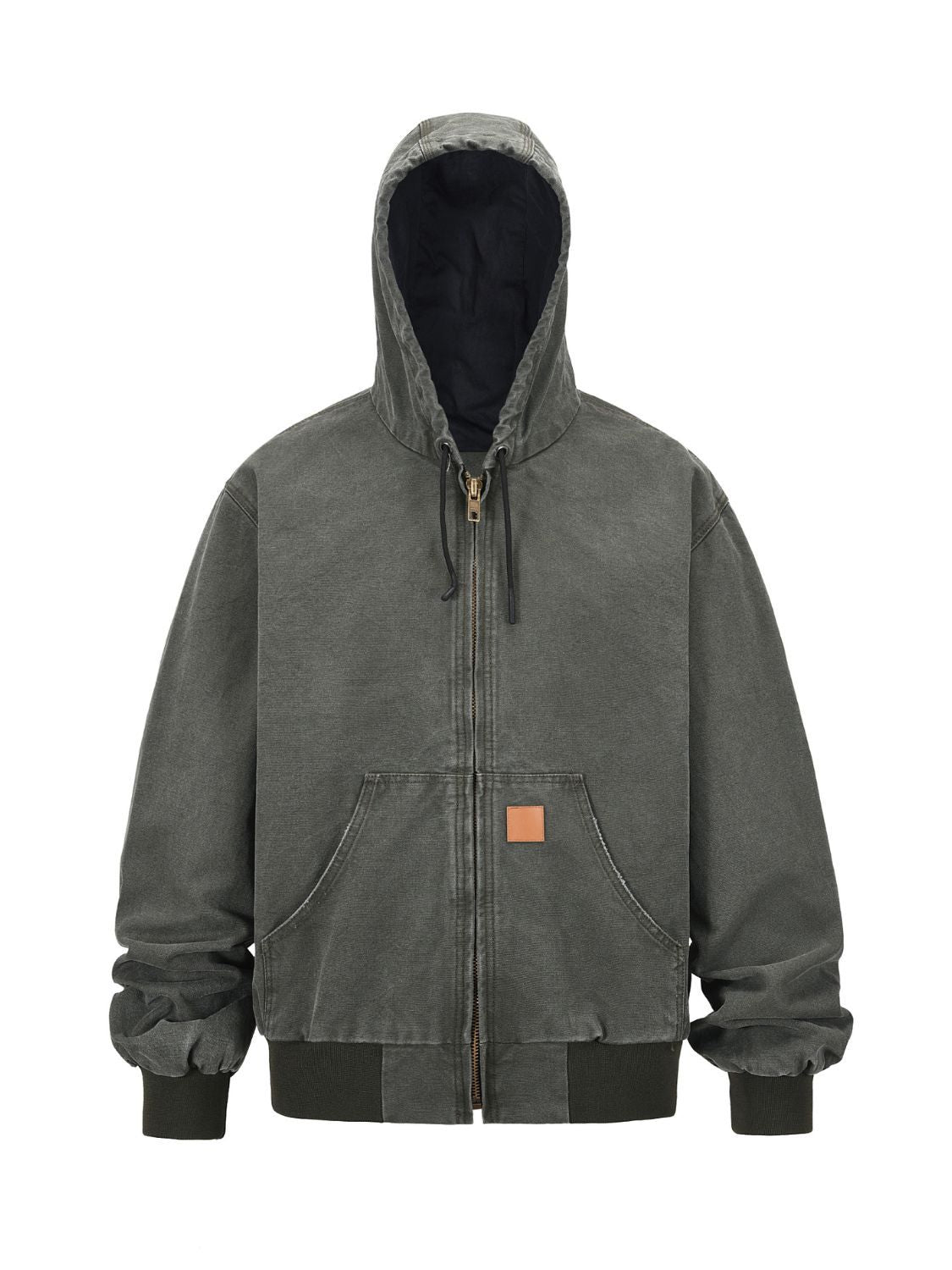 Experience long-lasting quality and fashion with this Men's Hooded Jacket. Its zip-up design offers convenience, while the washed fabric adds a unique and trendy touch. The included hood provides pocketed extra protection from the elements, making this jacket a must-have for any weather.
