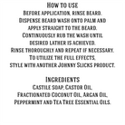 Johnny Slicks Organic Beard Wash in an 8 oz amber bottle with a black cap.
