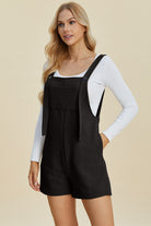 This sleeveless romper is a must-have for any wardrobe. Its lightweight and comfortable design allows for easy movement, while the textured fabric adds a stylish touch. Perfect for running errands or a night out, this romper will keep you both stylish and comfortable.