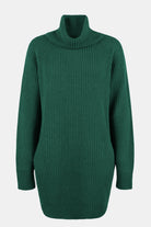 Black Forest turtleneck sweater dress with pockets and long sleeves.