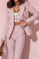 Strut your stuff with this full-size blazer and pants set tailored to celebrate your curves! The blazer’s stylish lapel collar and long sleeves create a flattering shape, while the matching pants blend comfort with a sleek look. Ideal for both work and play, this plus-size outfit makes it easy to look sharp and feel fantastic wherever you are.