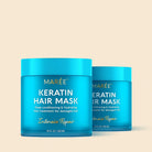 Single turquoise MAREE Keratin Hair Mask jar, 10 fl oz, on a cream background.