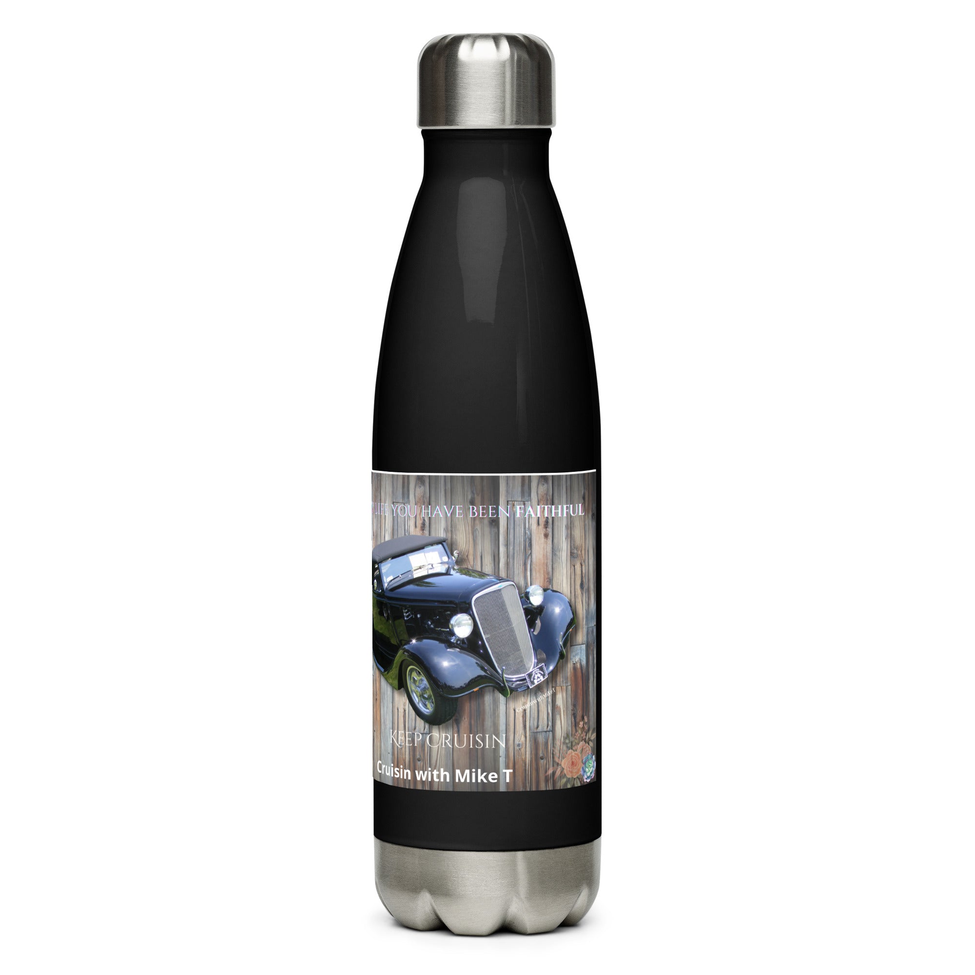 This 17-ounce double-walled stainless steel water bottle is designed for durability and temperature retention, keeping beverages hot or cold for hours. Its odor- and leak-proof cap ensures a secure, hygienic seal, ideal for daily commutes, outdoor activities, or travel. Compact and sturdy, it fits conveniently into car cup holders and backpacks, making hydration effortless wherever you go.